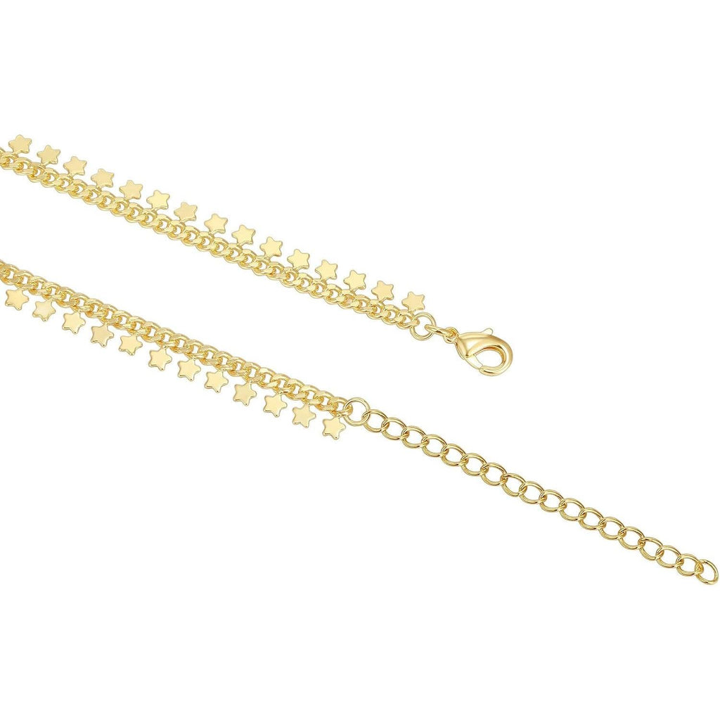 14K Gold Plated Anklet for Women - Trendy Link Chain Ankle Bracelet Summer Jewelry - Boho Dainty Anklets with Cubic Zirconia, Beaded, Evil Eye, Star, Station, Pearls Adjustable Gold Jewelry - My Store