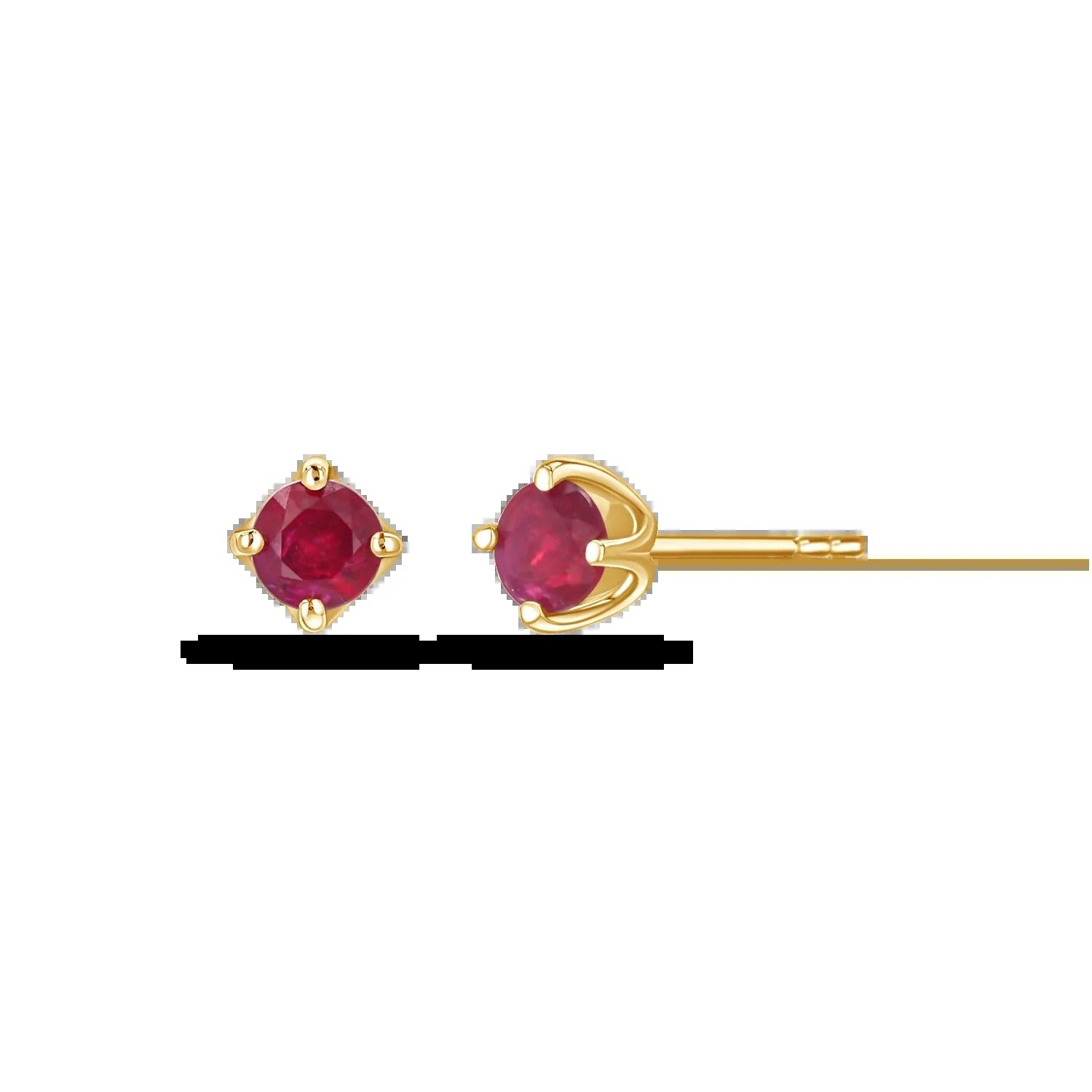14K Gold Solitaire Studs - My Store