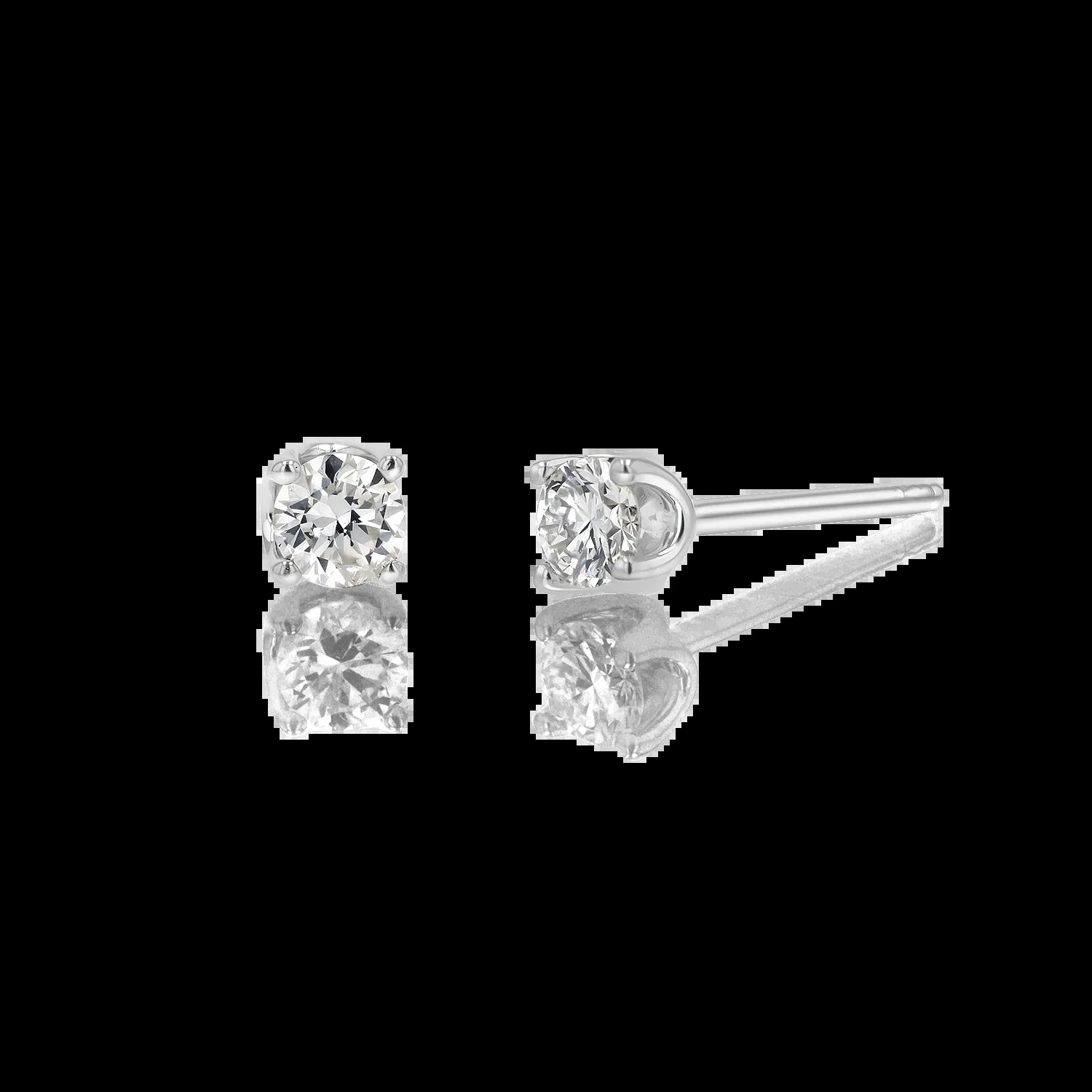 14K Gold Solitaire Studs - My Store