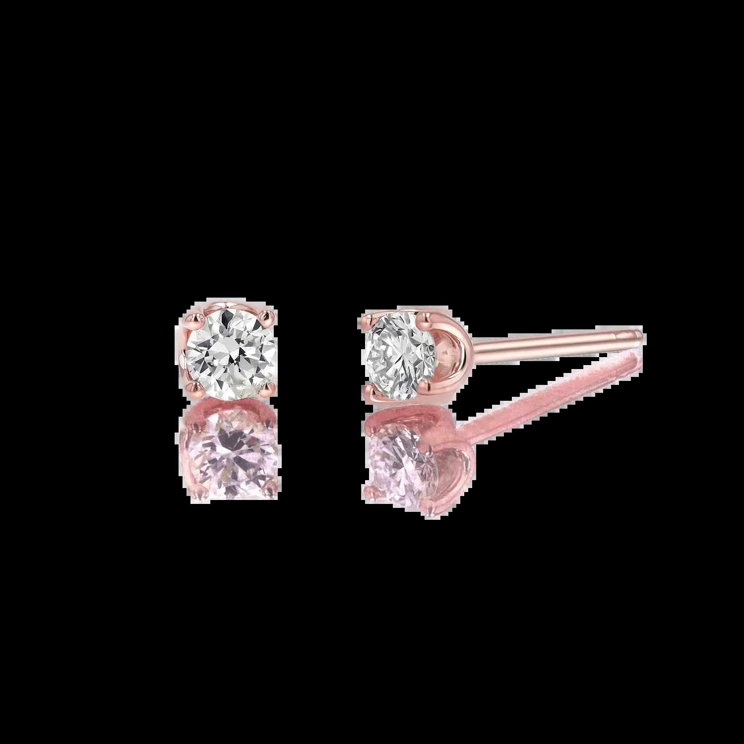 14K Gold Solitaire Studs - My Store