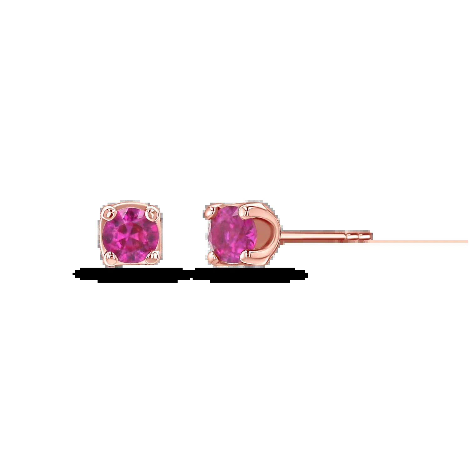 14K Gold Solitaire Studs - My Store
