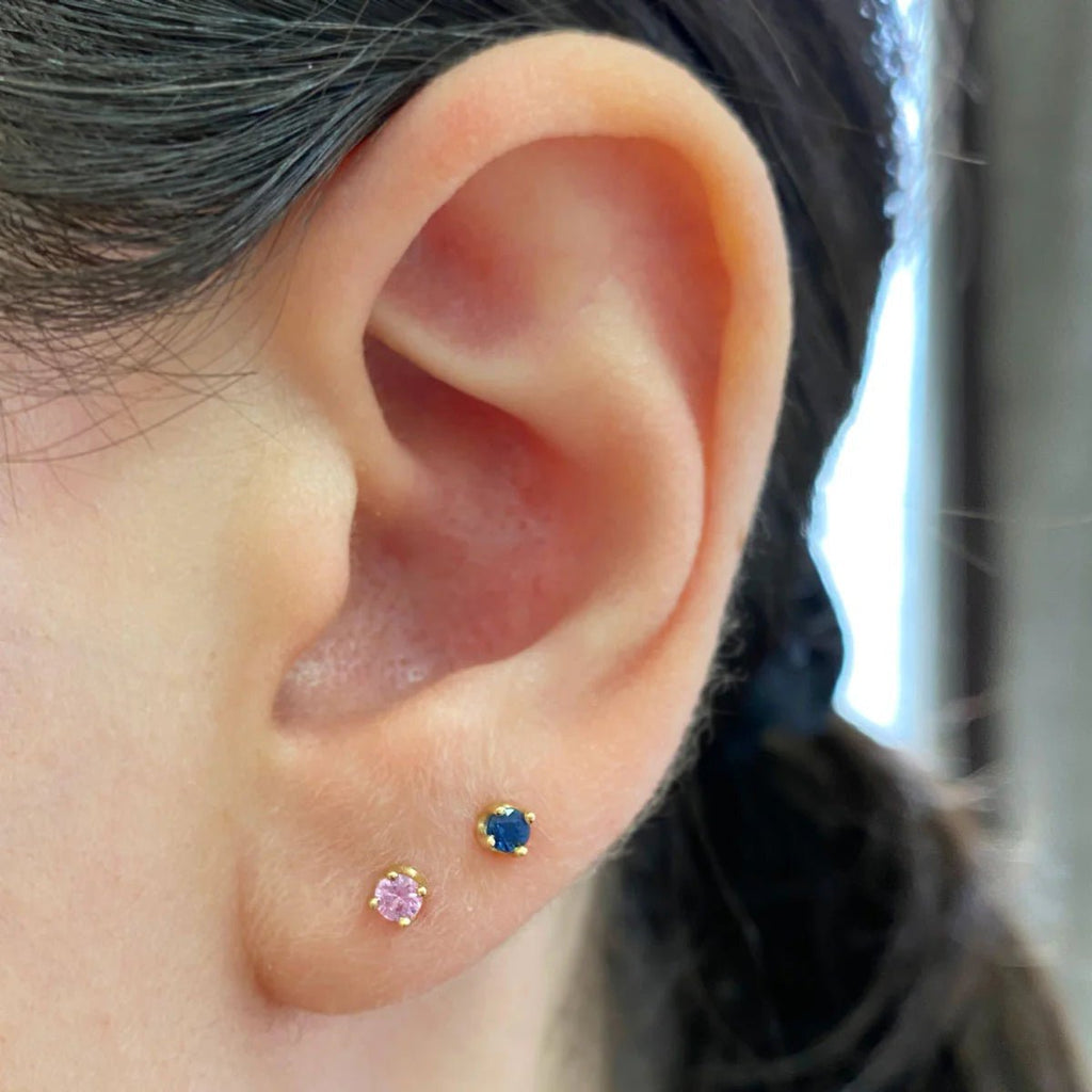 14K Gold Solitaire Studs - My Store