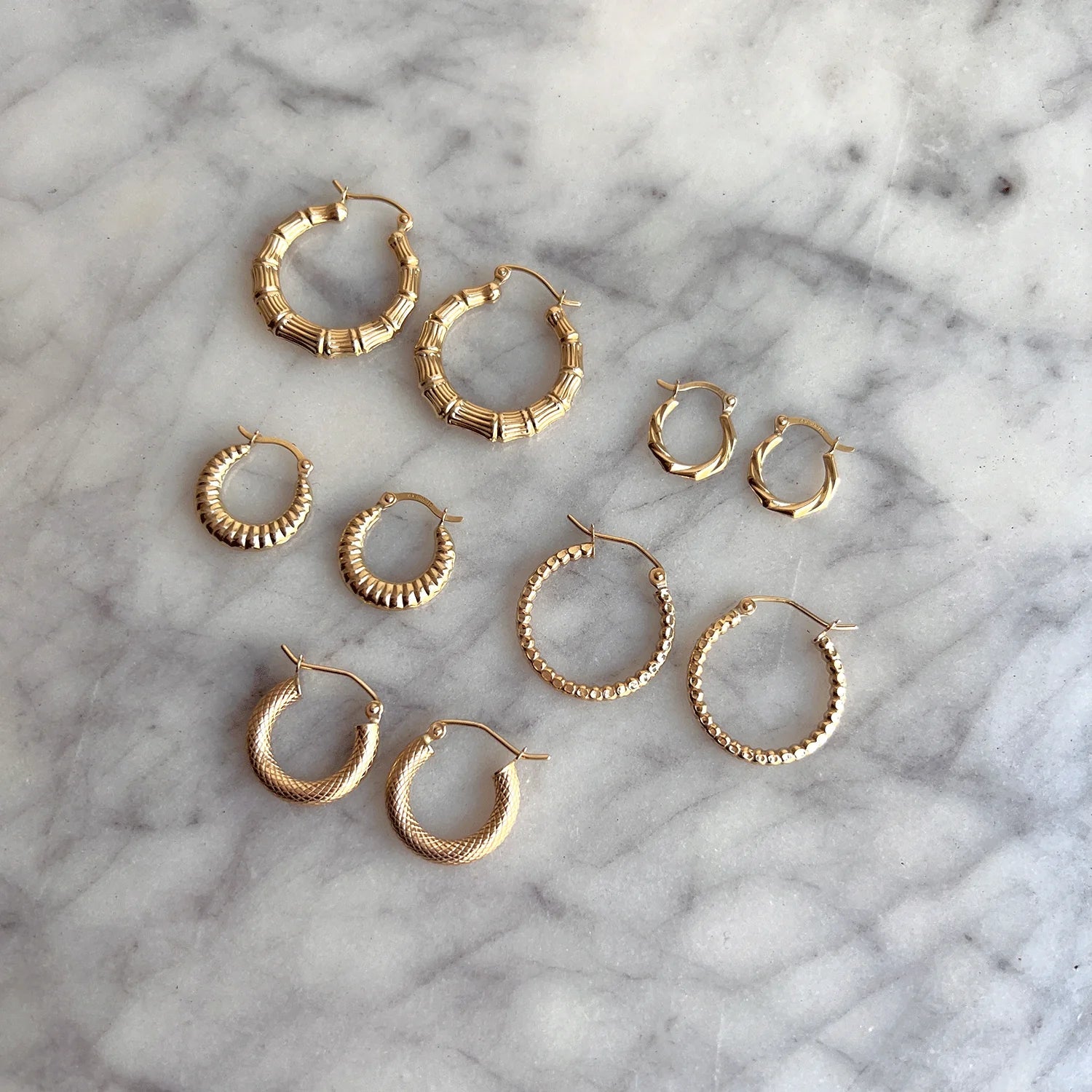 Bamboo Hoop Earrings - My Store