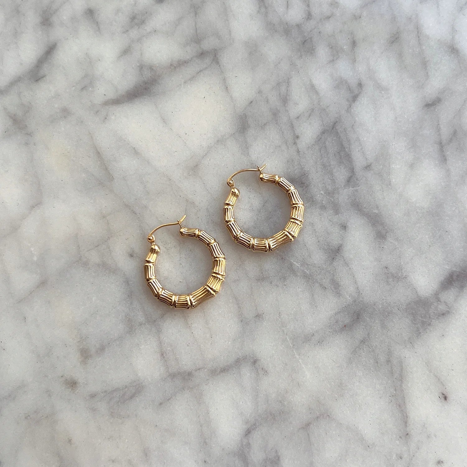 Bamboo Hoop Earrings - My Store
