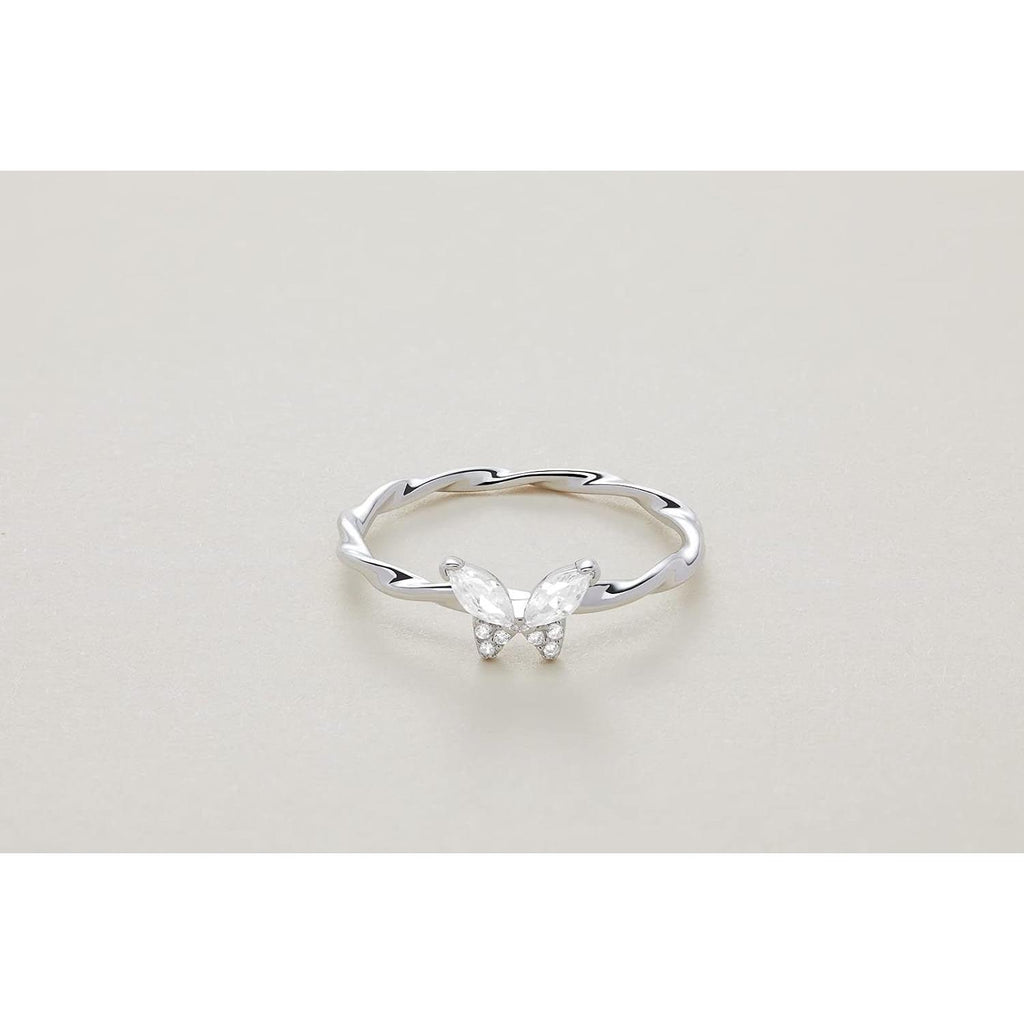 Butterfly Ring for Women – Dainty 925 Sterling Silver or 14K Gold Plated – CZ Stones – Tarnish-Free, Hypoallergenic – Stackable Butterfly Rings - My Store