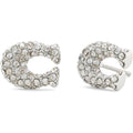 Coach Womens COACH Jewelry Women'S Pavé Signature C Stud Earrings - My Store