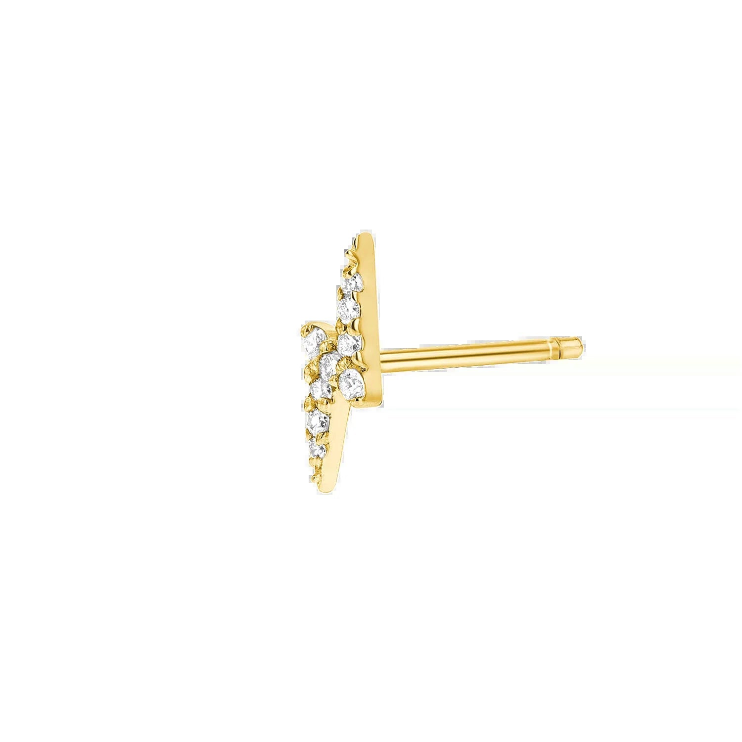 Diamond Lightning Bolt Stud Earrings - My Store