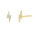 Diamond Lightning Bolt Stud Earrings - My Store