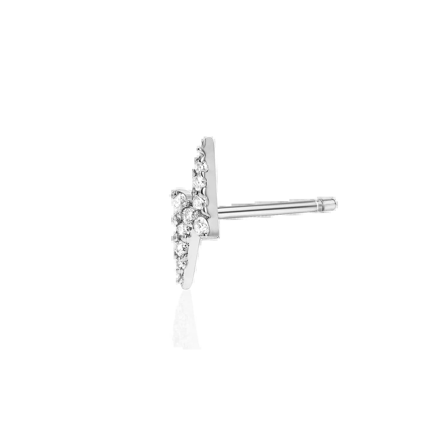 Diamond Lightning Bolt Stud Earrings - My Store