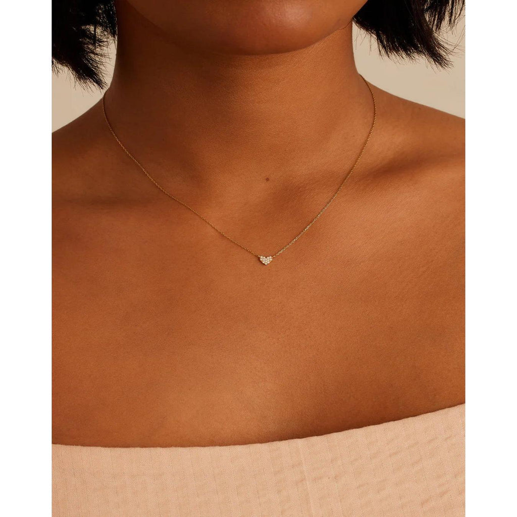 Diamond Pavé Mini Heart Necklace - My Store