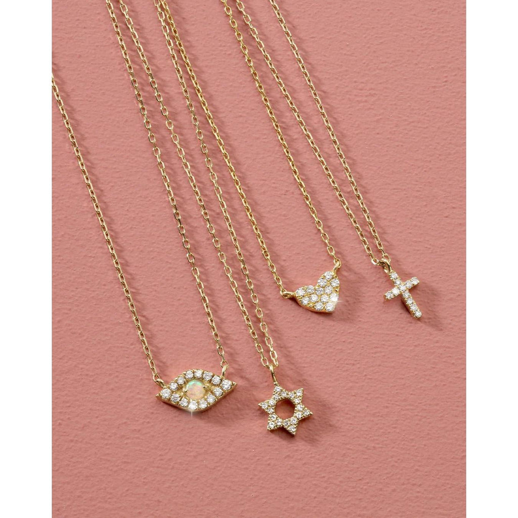 Diamond Pavé Mini Heart Necklace - My Store
