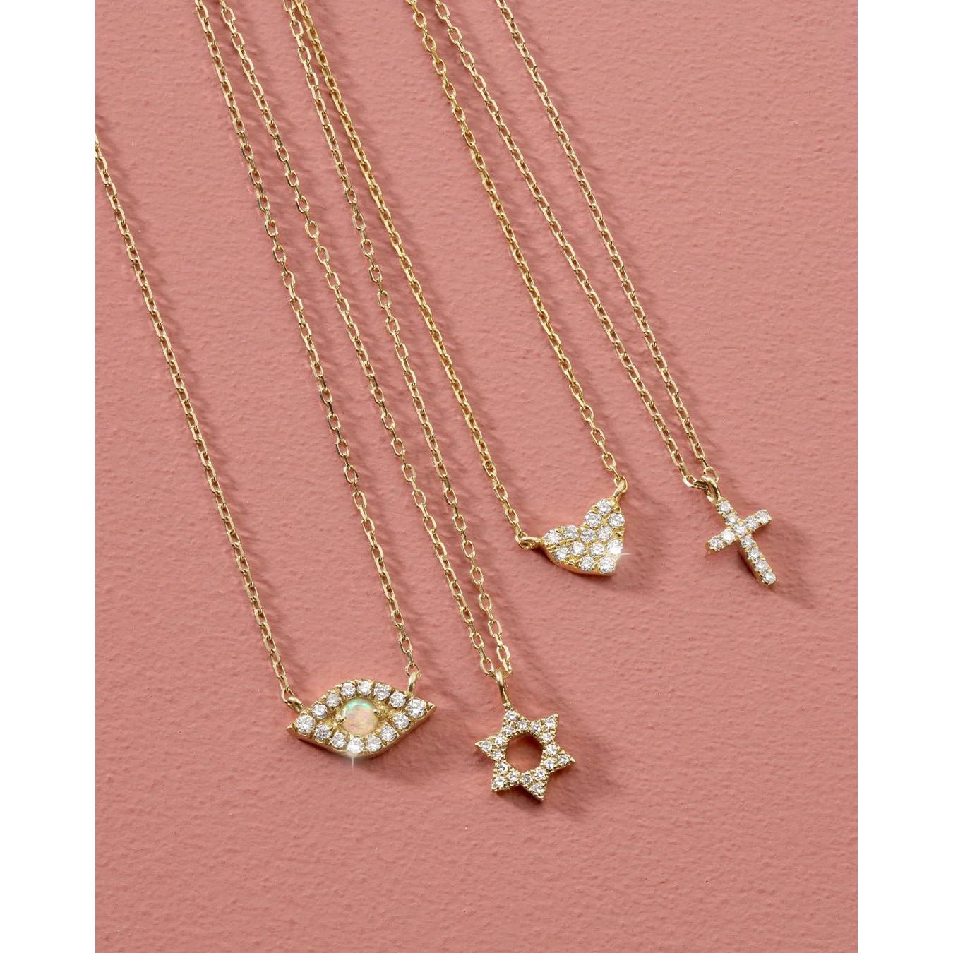 Diamond Pavé Mini Heart Necklace - My Store