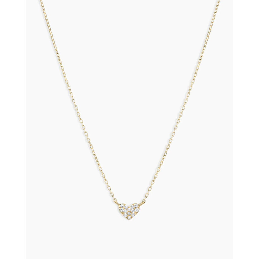 Diamond Pavé Mini Heart Necklace - My Store