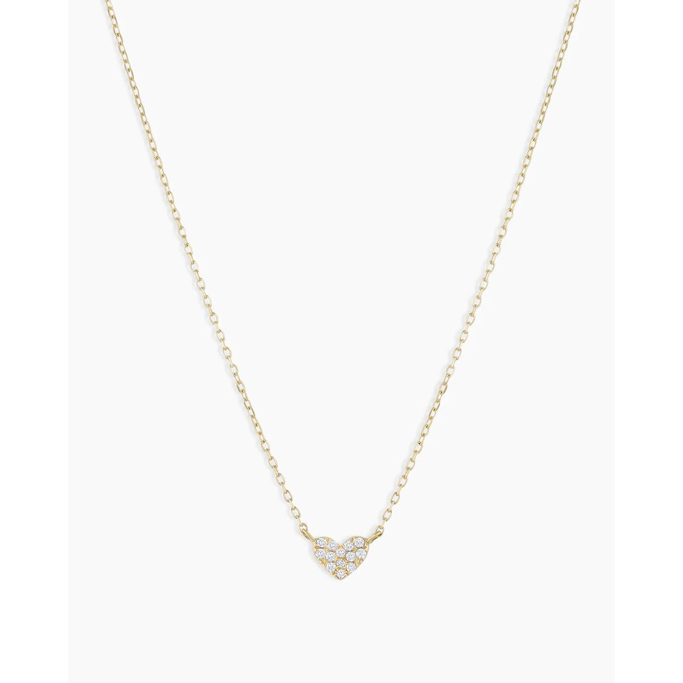 Diamond Pavé Mini Heart Necklace - My Store