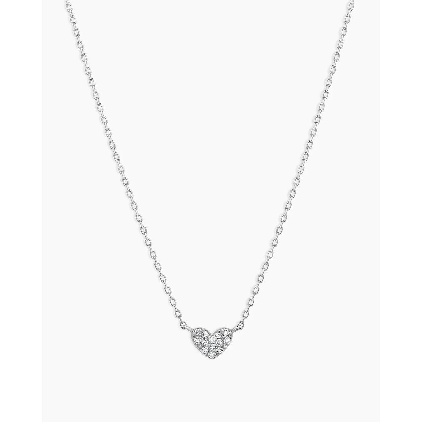 Diamond Pavé Mini Heart Necklace - My Store