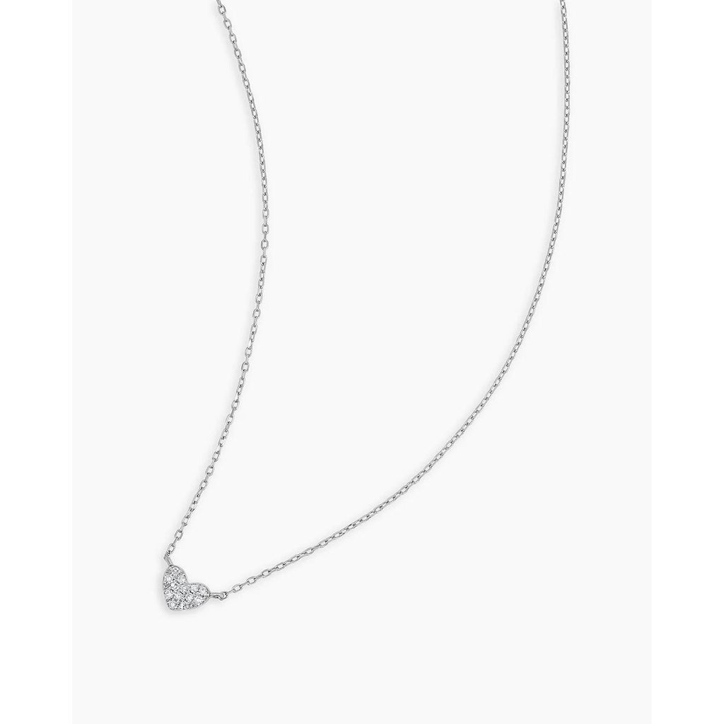Diamond Pavé Mini Heart Necklace - My Store