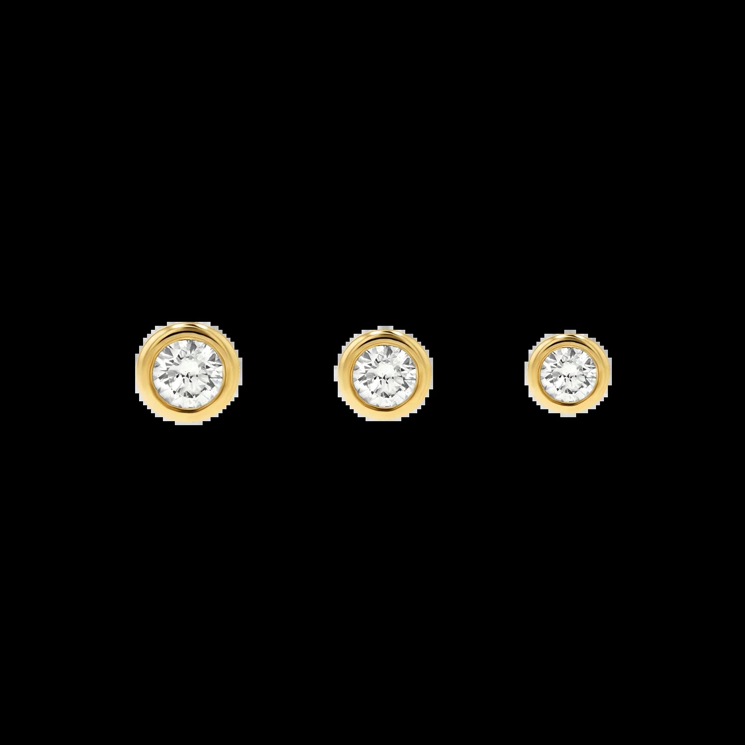 Diamond Solitaire Bezel Studs - My Store