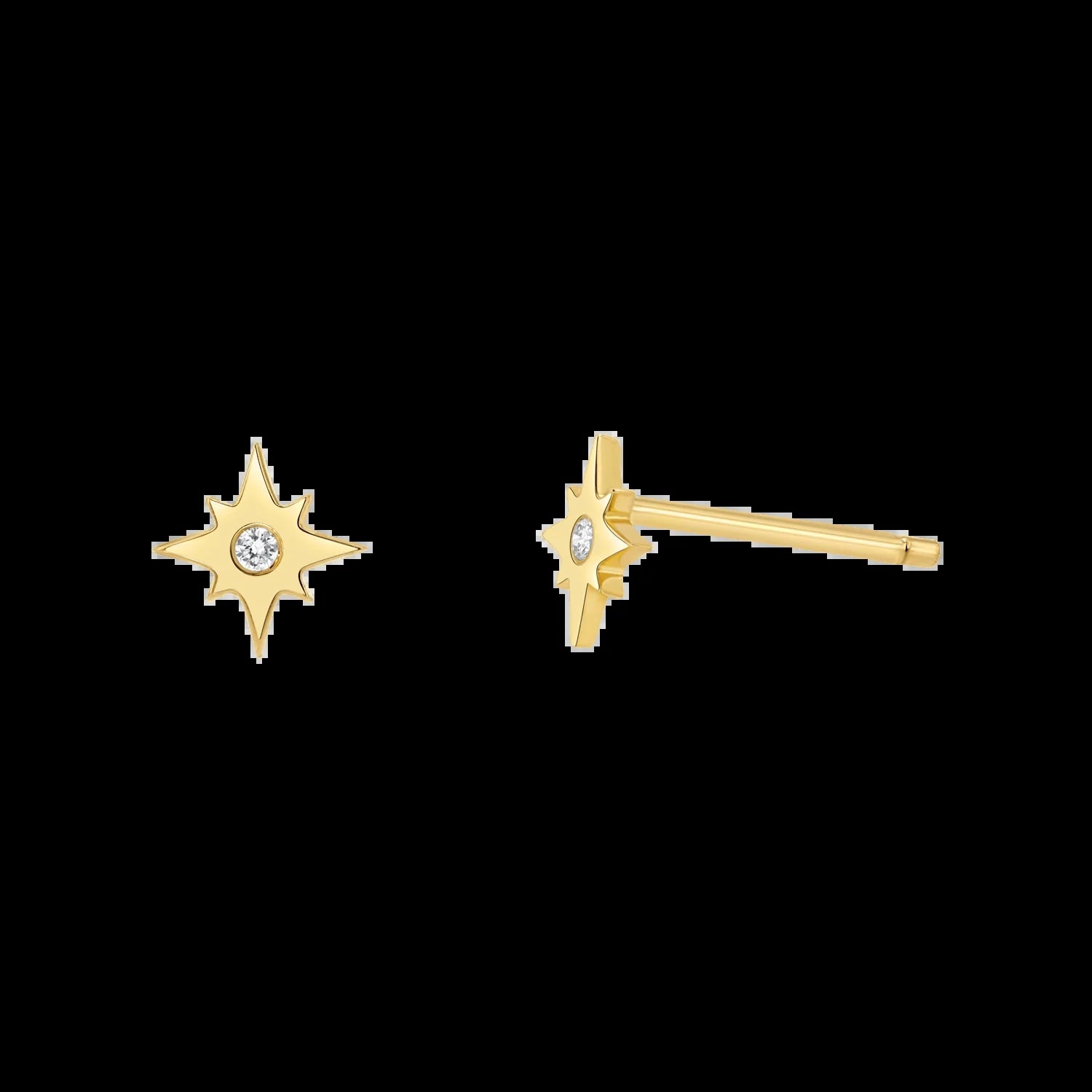 Diamond Starburst Stud Earrings - My Store