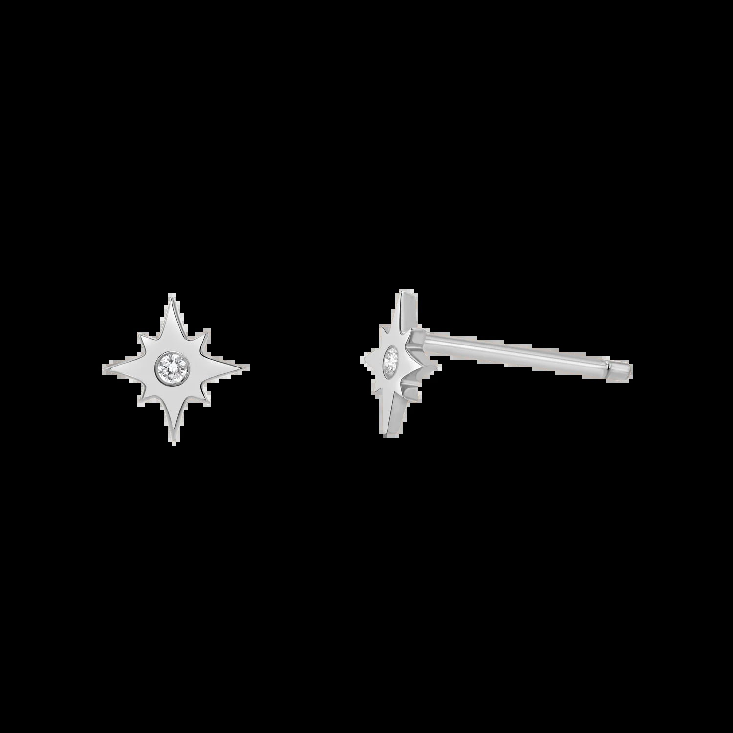 Diamond Starburst Stud Earrings - My Store