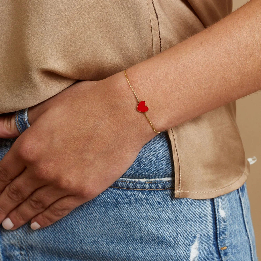 Enamel Heart Bracelet - My Store