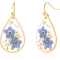 Forget-Me-Not and Queen Anne'S Lace Pressed Wildflower Earrings | Pressed Flower Jewelry | Handmade Drop and Dangle Earrings | Mother'S Day | Gift for Woman - My Store