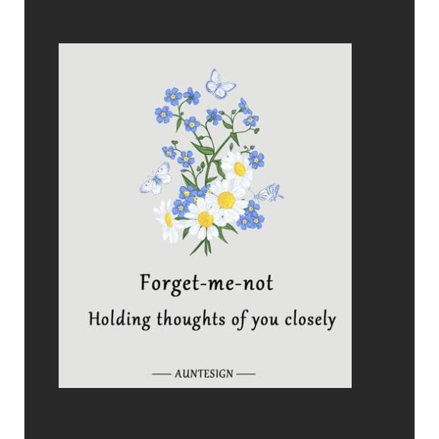 Forget-Me-Not and Queen Anne'S Lace Pressed Wildflower Necklace | Birth Month Flowers Necklace | Gold/Silver Pressed Flower Jewelry | Mother'S Day | Gift for Her - My Store