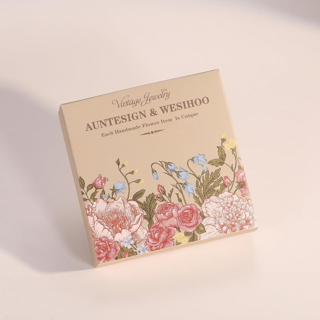 Forget-Me-Not and Queen Anne'S Lace Pressed Wildflower Necklace | Birth Month Flowers Necklace | Gold/Silver Pressed Flower Jewelry | Mother'S Day | Gift for Her - My Store