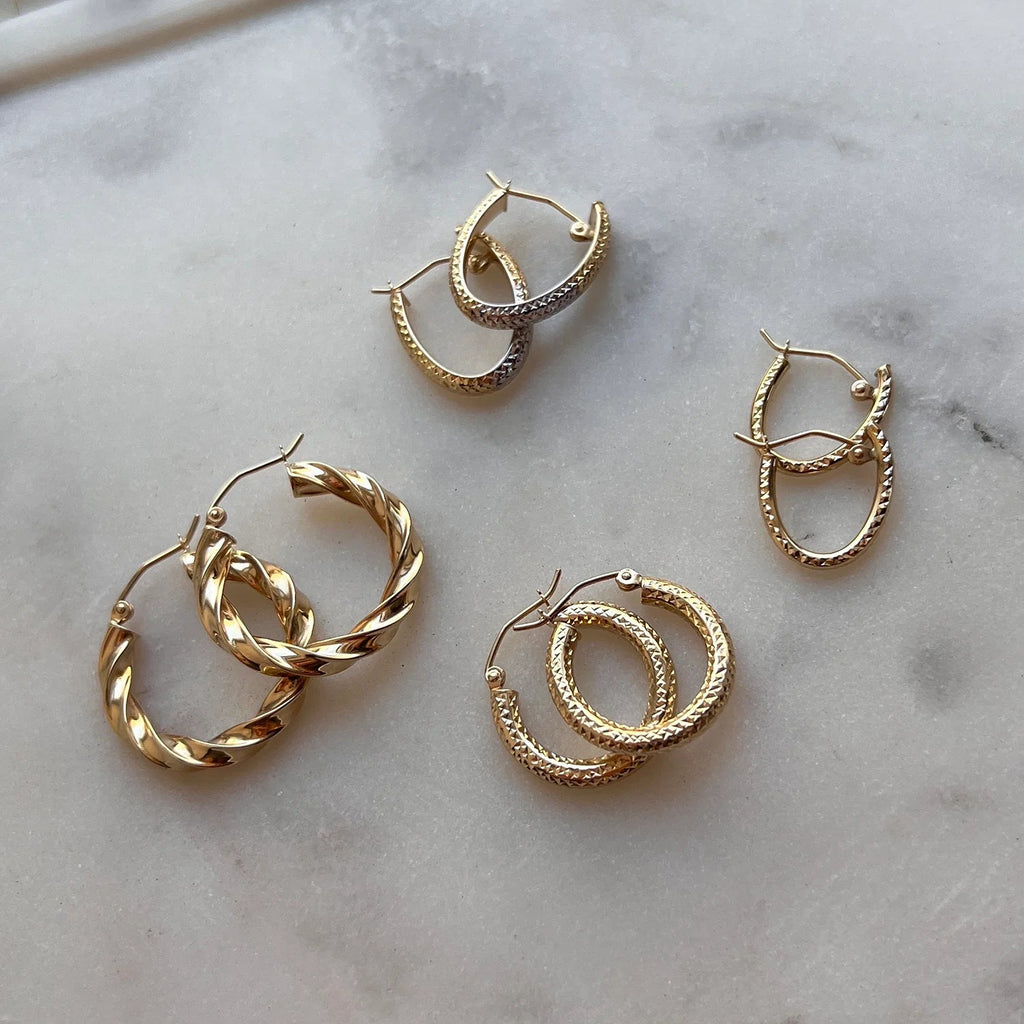 Glimmer Oval Hoop Earrings - My Store