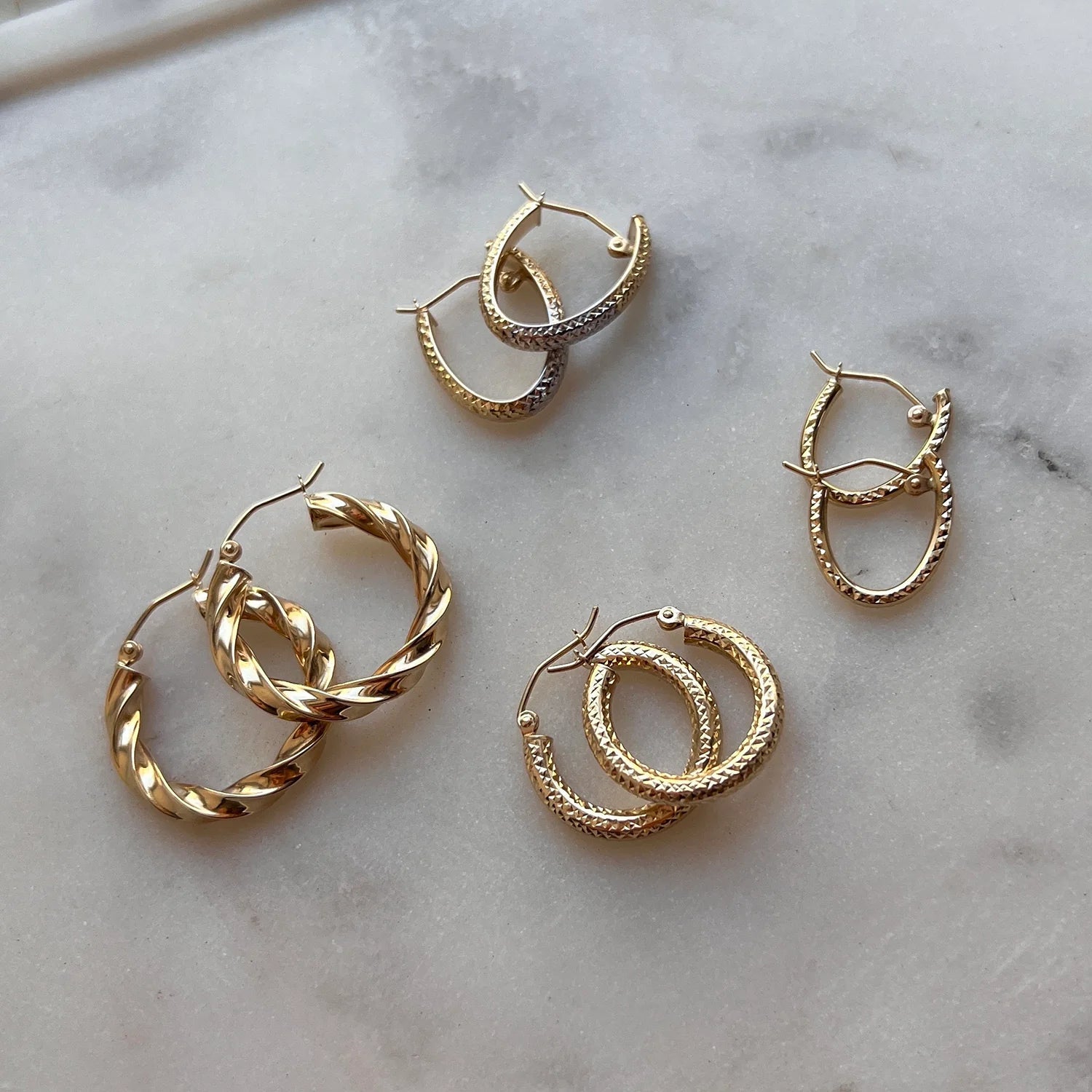 Glimmer Oval Hoop Earrings - My Store