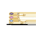 Oval Sapphire Multi Colored Half Hoop Earrings - My Store