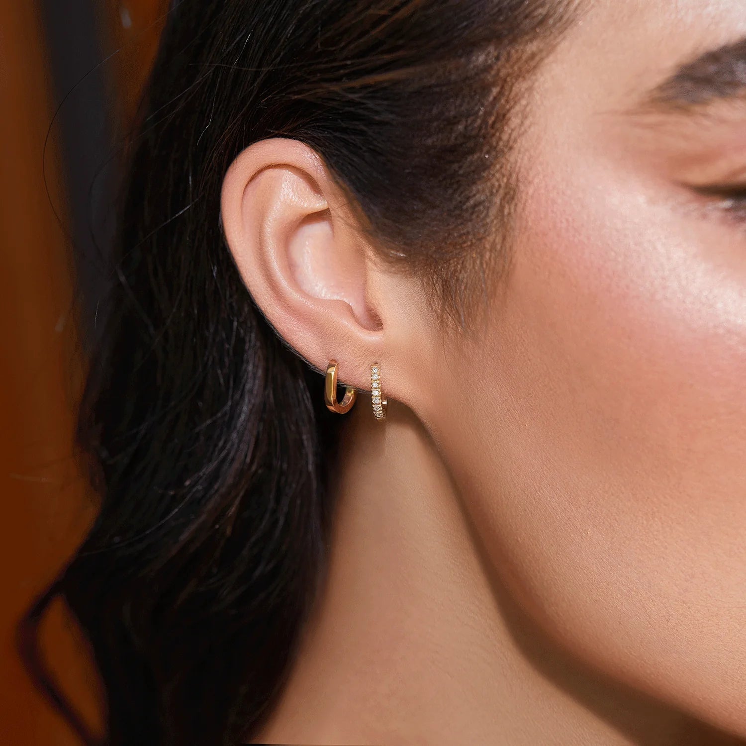 Petite Paperclip Huggie Hoop Earrings - My Store