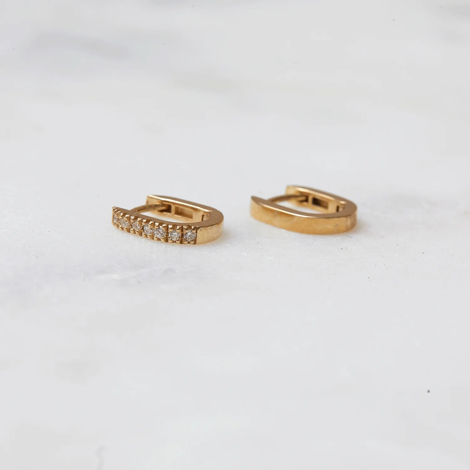 Petite Paperclip Huggie Hoop Earrings - My Store