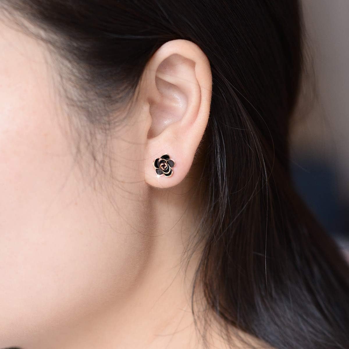 Rose Flower Stud Earrings for Women Sensitive Ears, Hypoallergenic Cute Gold and Silver Rose Flower Earrings Studs for Women Nickel Free - My Store