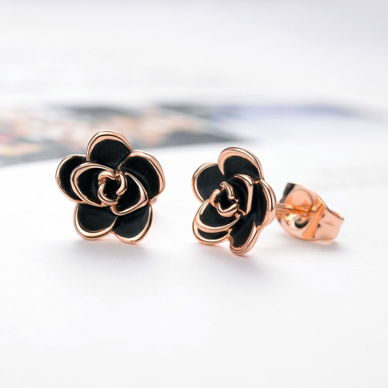 Rose Flower Stud Earrings for Women Sensitive Ears, Hypoallergenic Cute Gold and Silver Rose Flower Earrings Studs for Women Nickel Free - My Store