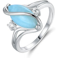 Rose Gold & White Gold Plated Created Ruby, White Fire Opal & Cubic Zirconia Accents Ring - My Store