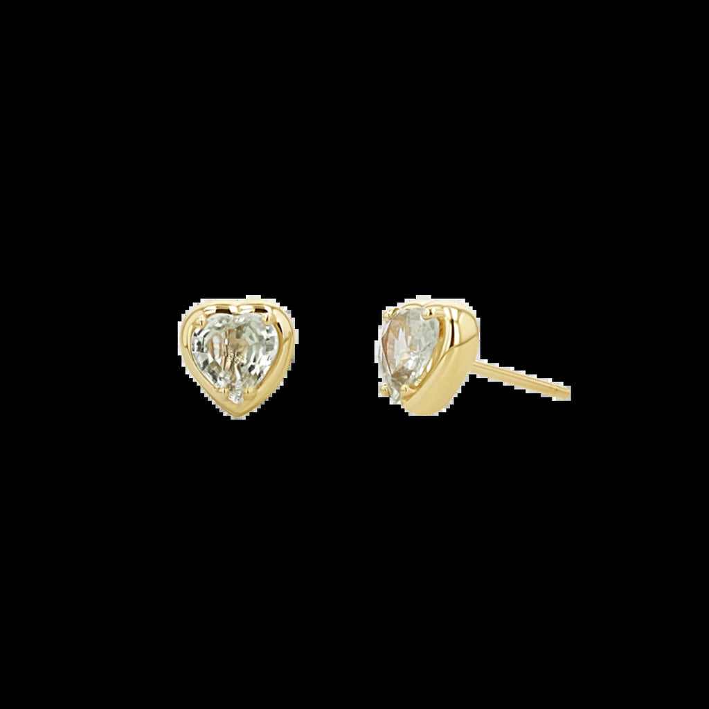Sapphire Heart Stud Earrings - My Store