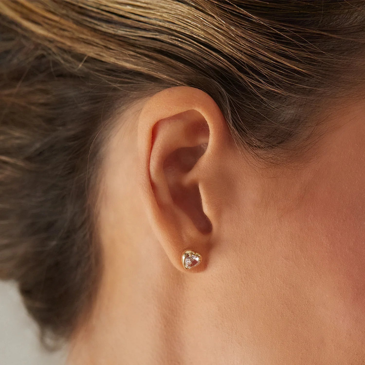 Sapphire Heart Stud Earrings - My Store