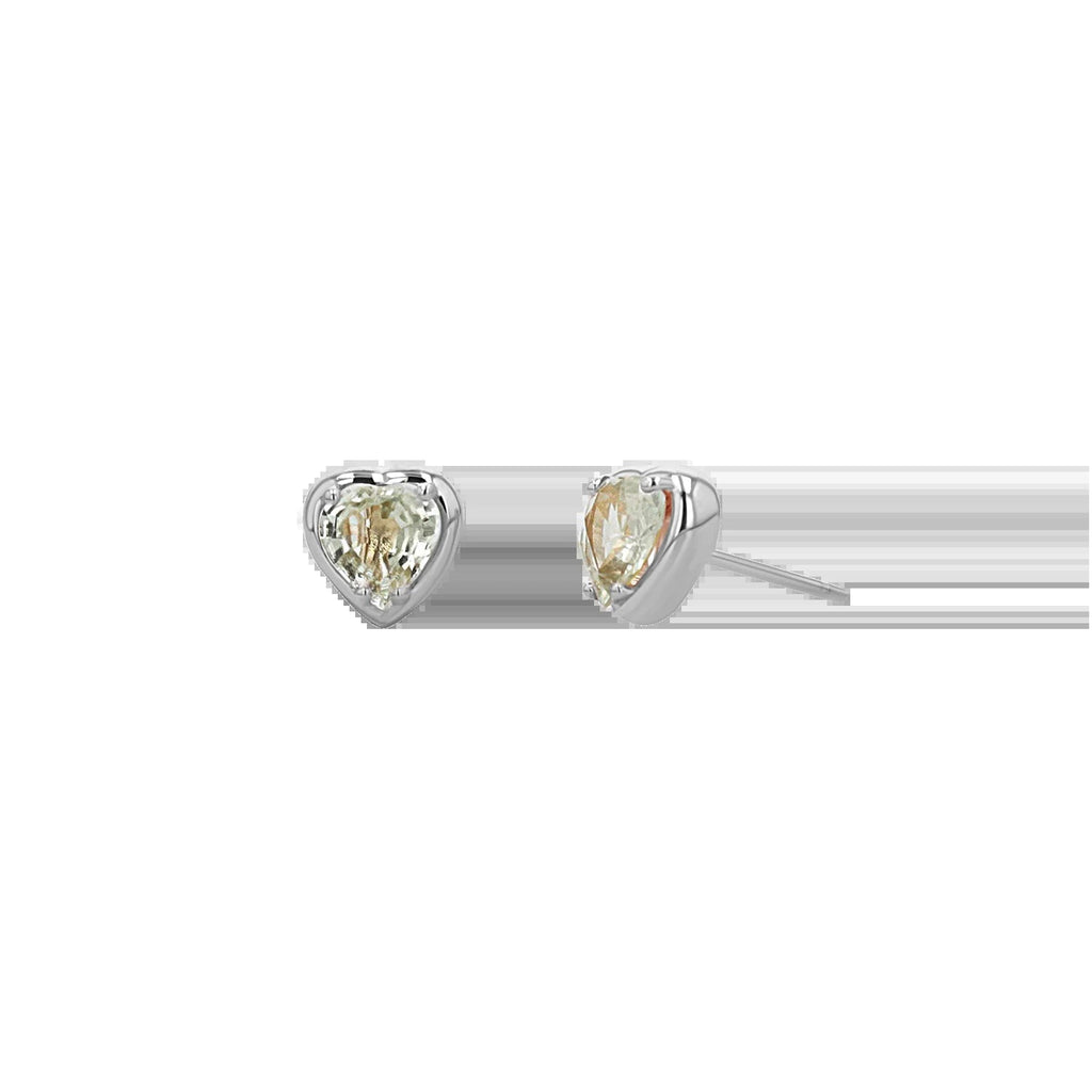 Sapphire Heart Stud Earrings - My Store