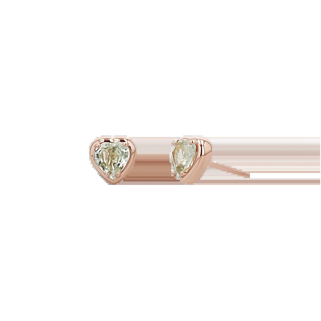Sapphire Heart Stud Earrings - My Store