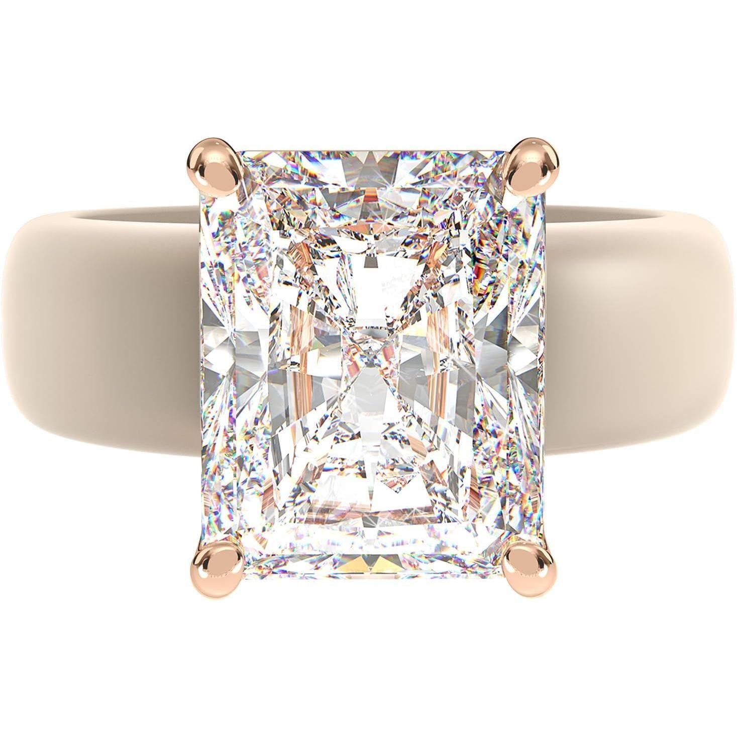 Silicone Ring with Stone - Emerald Cut Cubic Zirconia Solitaire Engagement Ring for Women - Rubber Wedding Bands - Patented Design - My Store