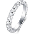 Sterling Silver Ring - Wedding Bands for Women, Eternity Band, Cubic Zirconia Simulated Diamond Stackable Band for Oura Ring Gen3/4-1.5Mm 3Mm Band Size 4-12 - My Store