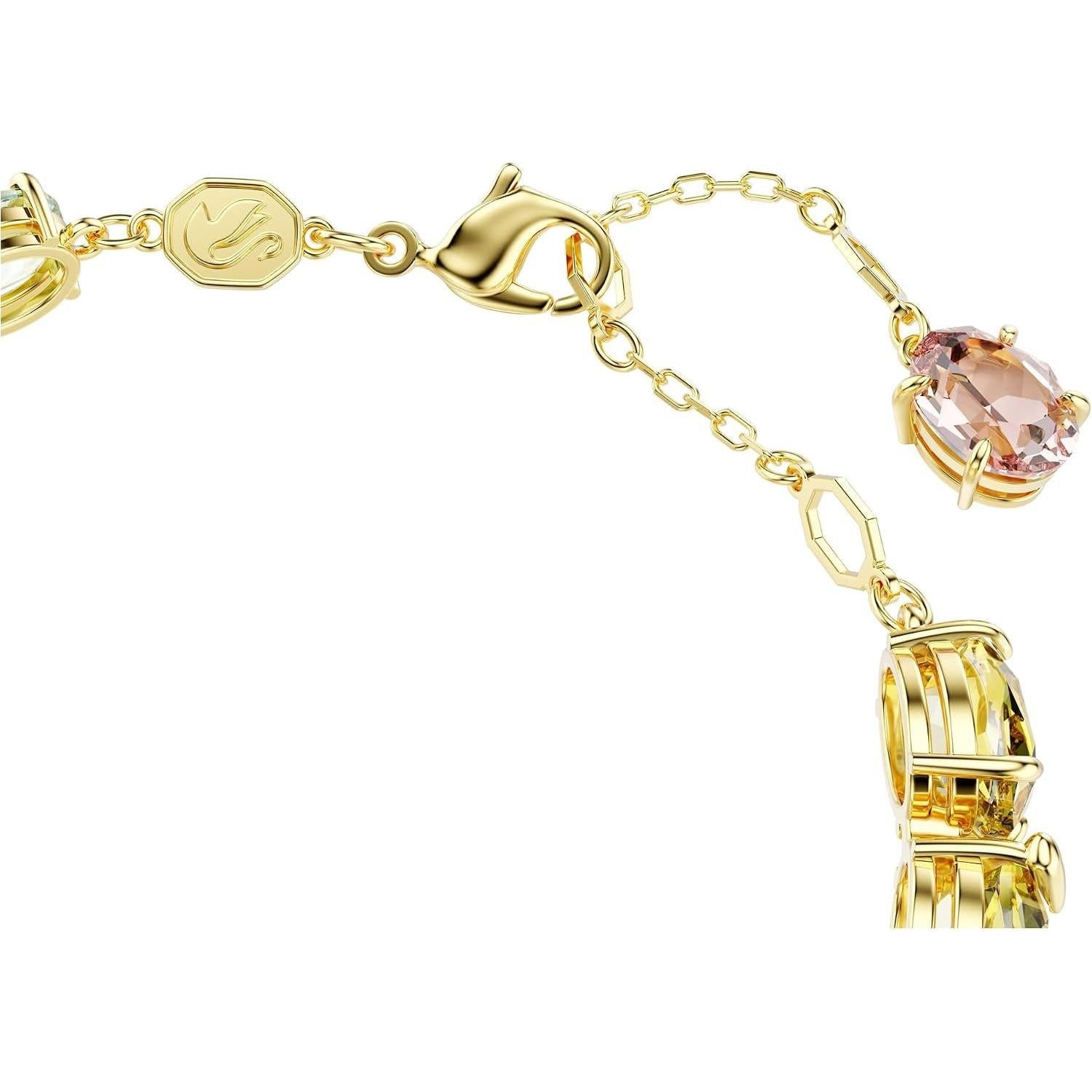 Swarovski Gema Tennis Bracelet, Mixed Cuts, Multicolored, Gold-Tone Finish - My Store