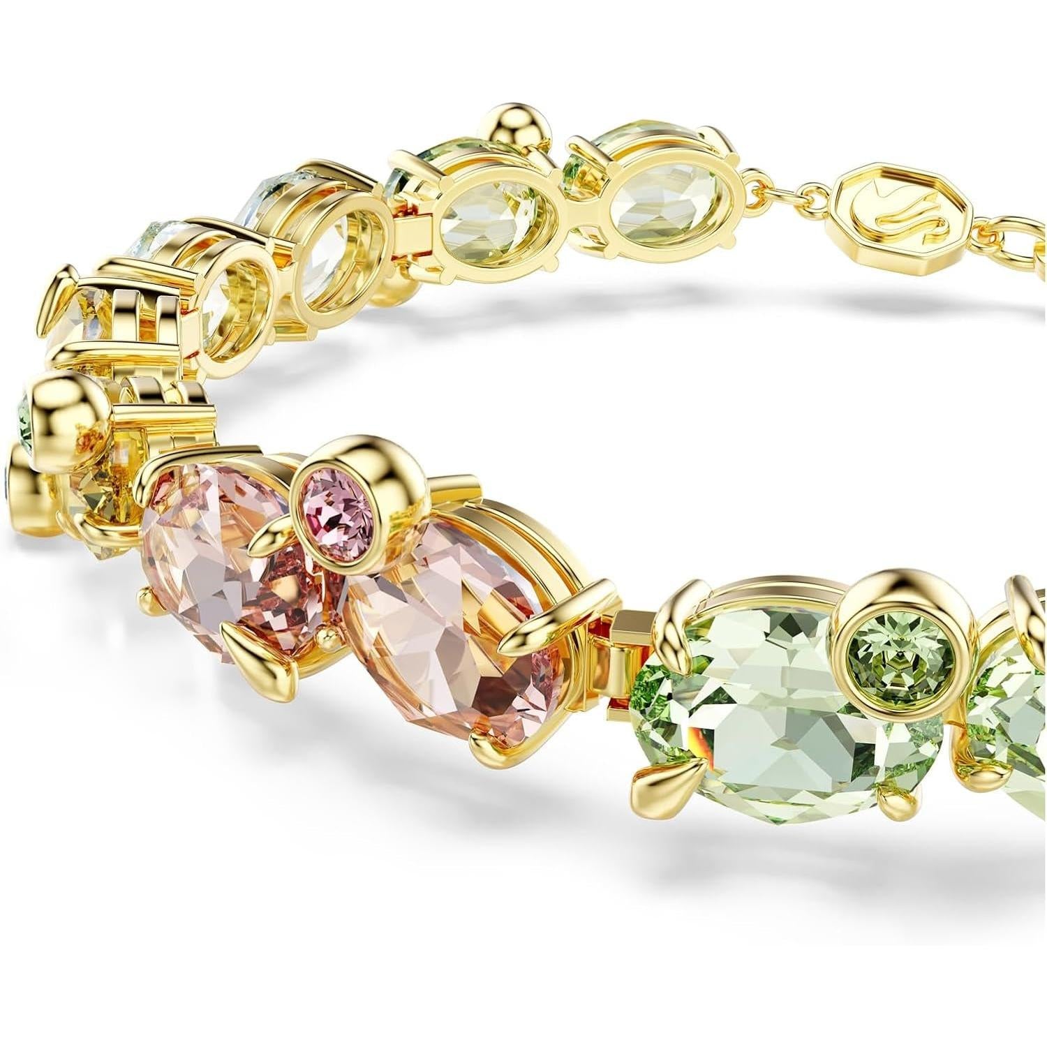 Swarovski Gema Tennis Bracelet, Mixed Cuts, Multicolored, Gold-Tone Finish - My Store
