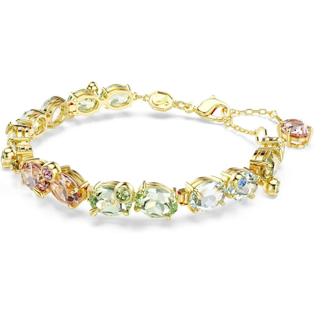 Swarovski Gema Tennis Bracelet, Mixed Cuts, Multicolored, Gold-Tone Finish - My Store