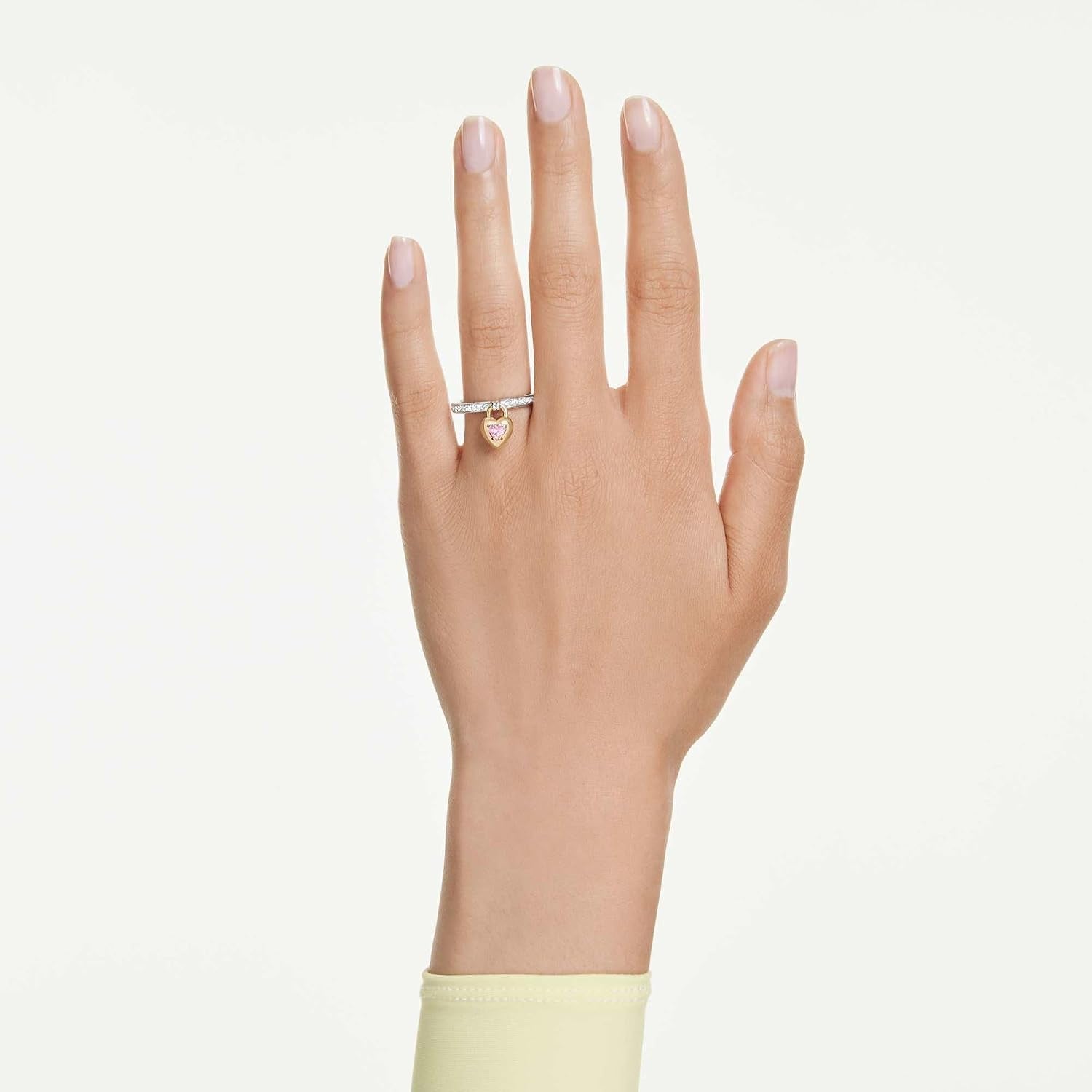Swarovski Idyllia Motif Ring, Mixed Cuts, Heart, Multicolored, Mixed Metal Finish - My Store