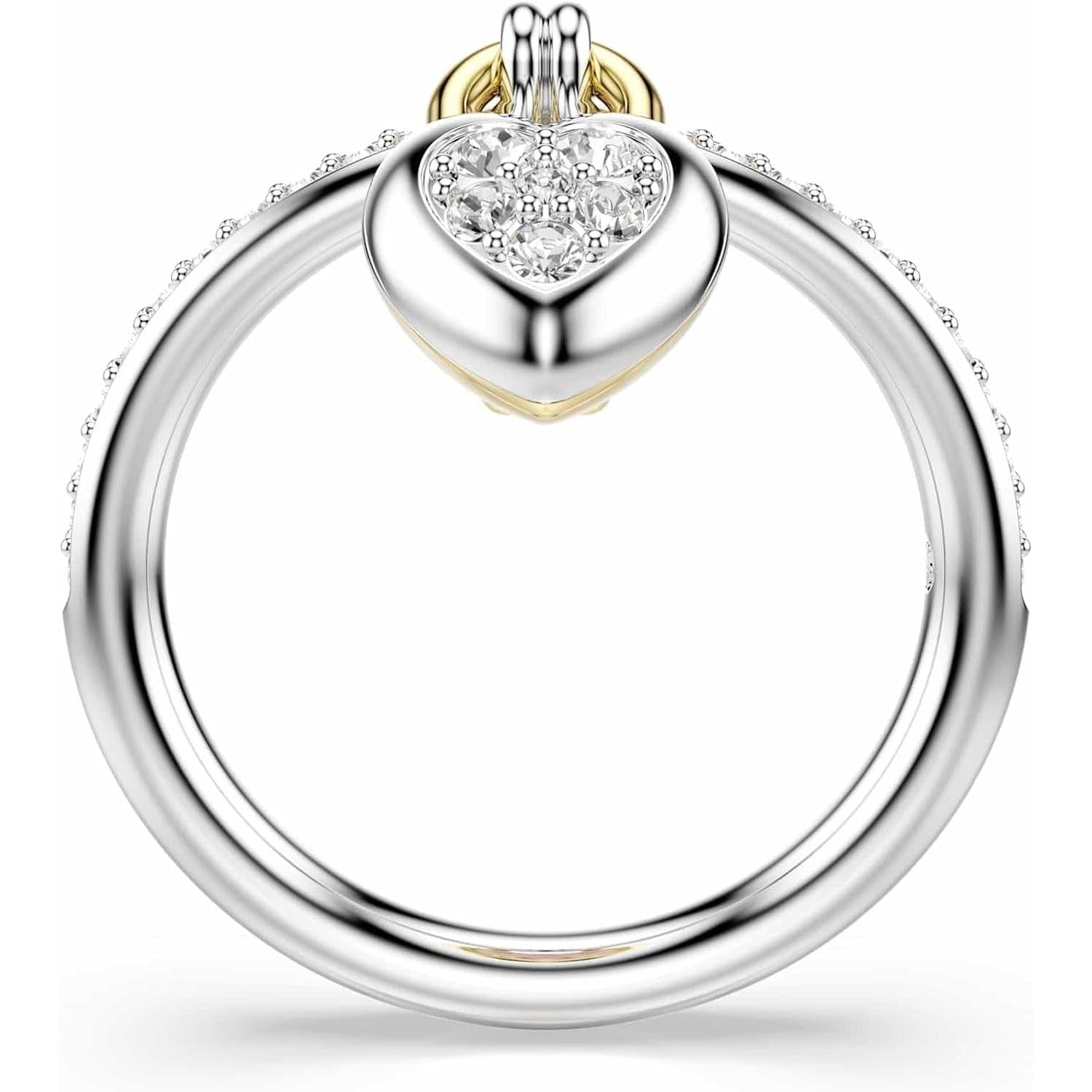 Swarovski Idyllia Motif Ring, Mixed Cuts, Heart, Multicolored, Mixed Metal Finish - My Store
