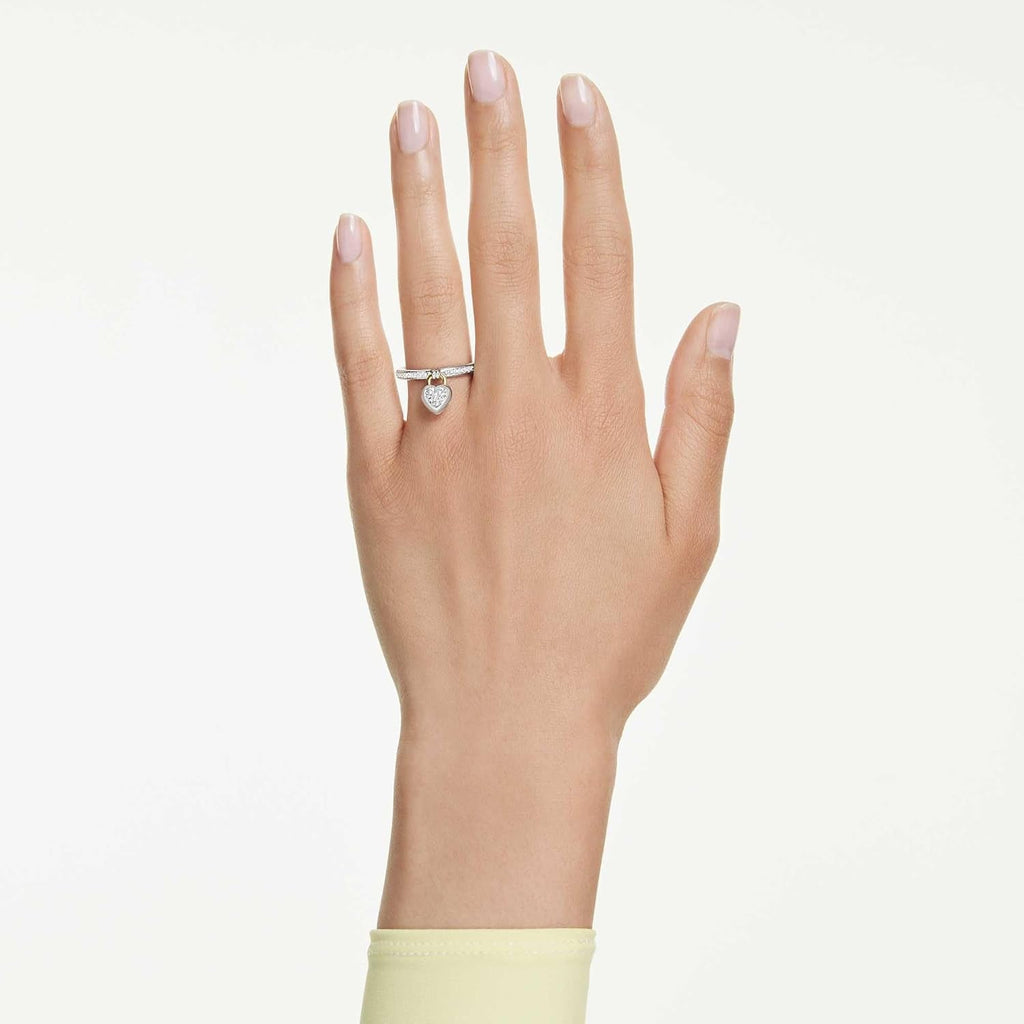 Swarovski Idyllia Motif Ring, Mixed Cuts, Heart, Multicolored, Mixed Metal Finish - My Store
