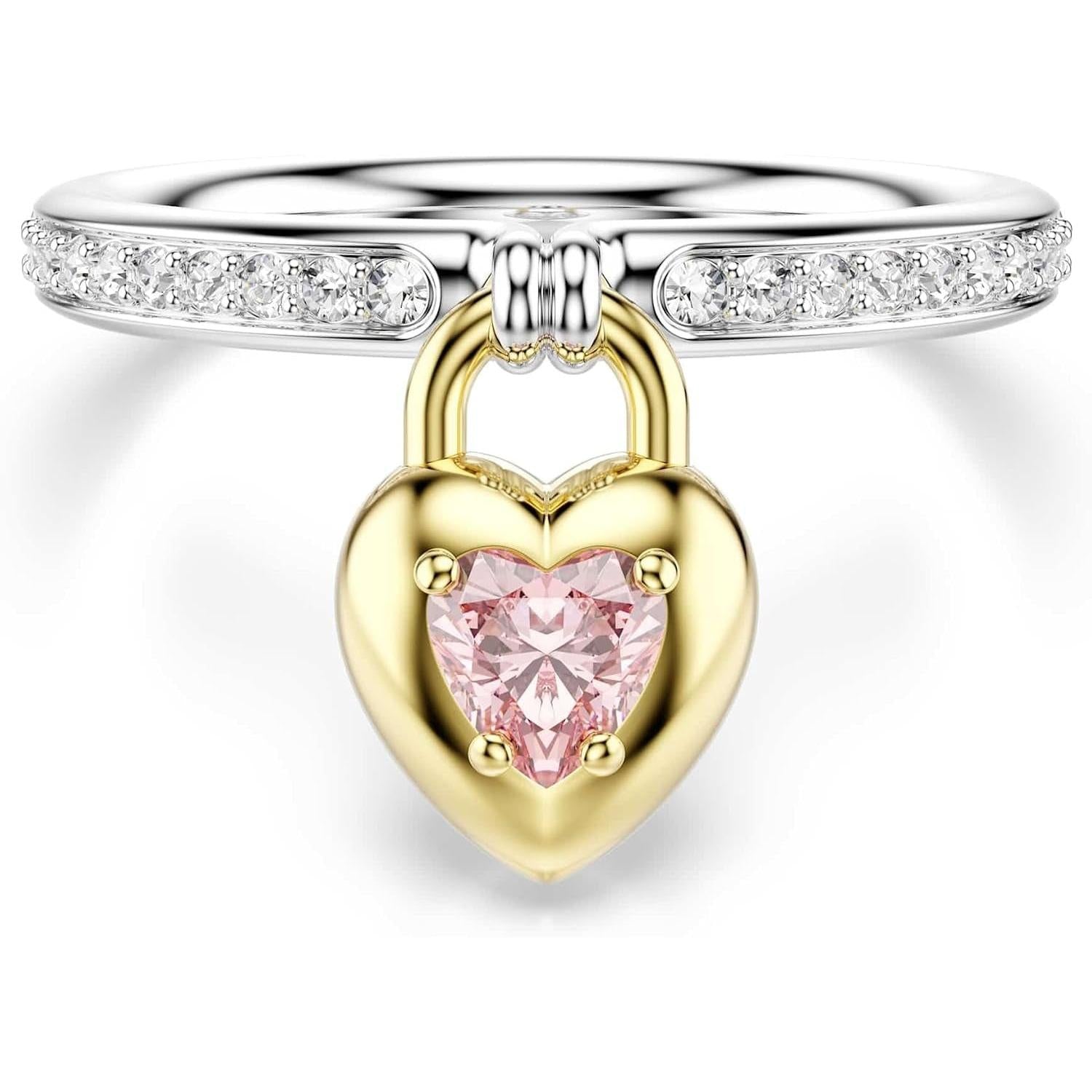 Swarovski Idyllia Motif Ring, Mixed Cuts, Heart, Multicolored, Mixed Metal Finish - My Store