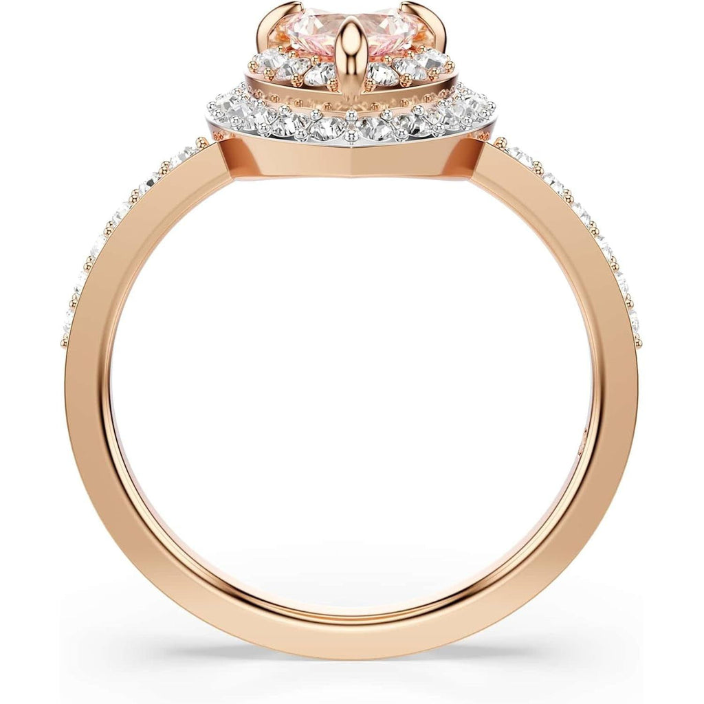 Swarovski One Motif Ring, Heart Cut, Pavé, Heart, Pink, Mixed Metal Finish - My Store