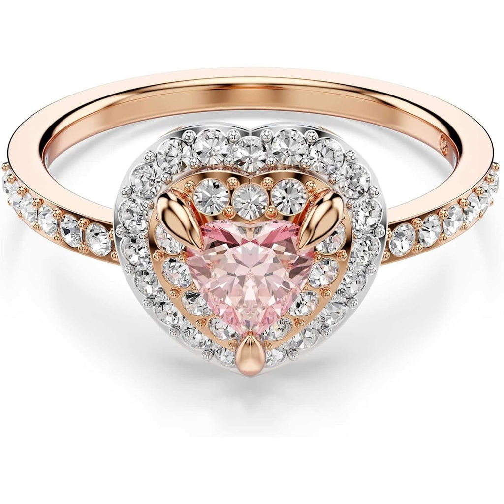 Swarovski One Motif Ring, Heart Cut, Pavé, Heart, Pink, Mixed Metal Finish - My Store